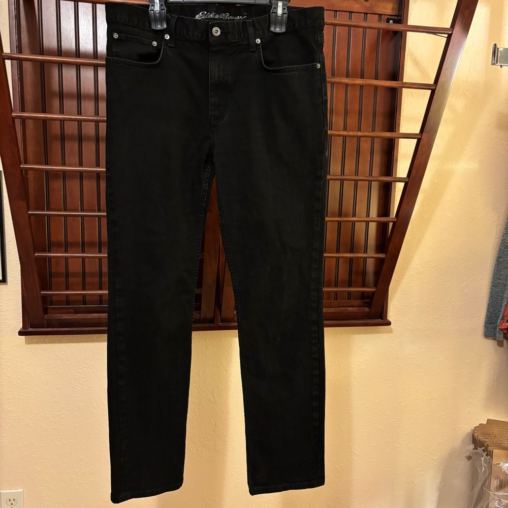 Eddie Bauer Men's Slim Black Jeans